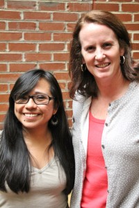 Dean of Students, Sarah Currie, with GWU student and GWU-Today writer, Jennifer Ortiz. Photo by: Elizabeth Banfield
