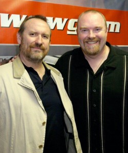 Noel Manning, right, before his weight loss. 