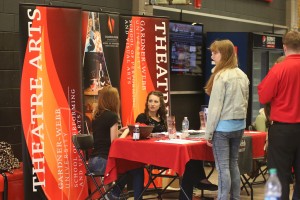 Gardner-Webb informed high school students about the university's theatre department. Photo by Megan Hartman. 