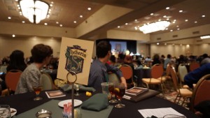 During the Conference Lunch on Friday, students were directed to sit at tables labeled with the Harry Potter houses to go along with the theme "The Magic of Honors." The keynote speaker at this conference also spoke about magic and Harry Potter. Photo by Elizabeth Banfield