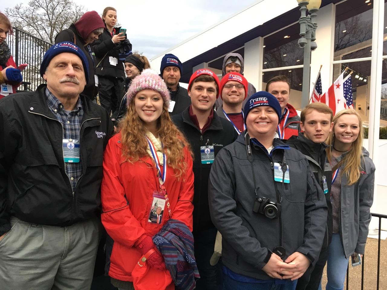 GWU College Republicans at the 2017 Presidential Inauguration